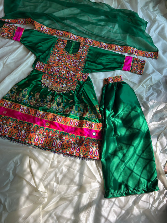 Women 3 Piece Afghani frock