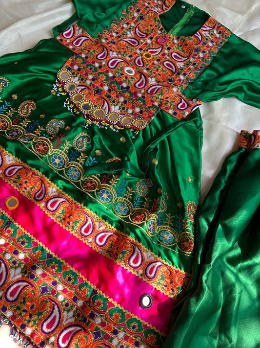 Women 3 Piece Afghani frock