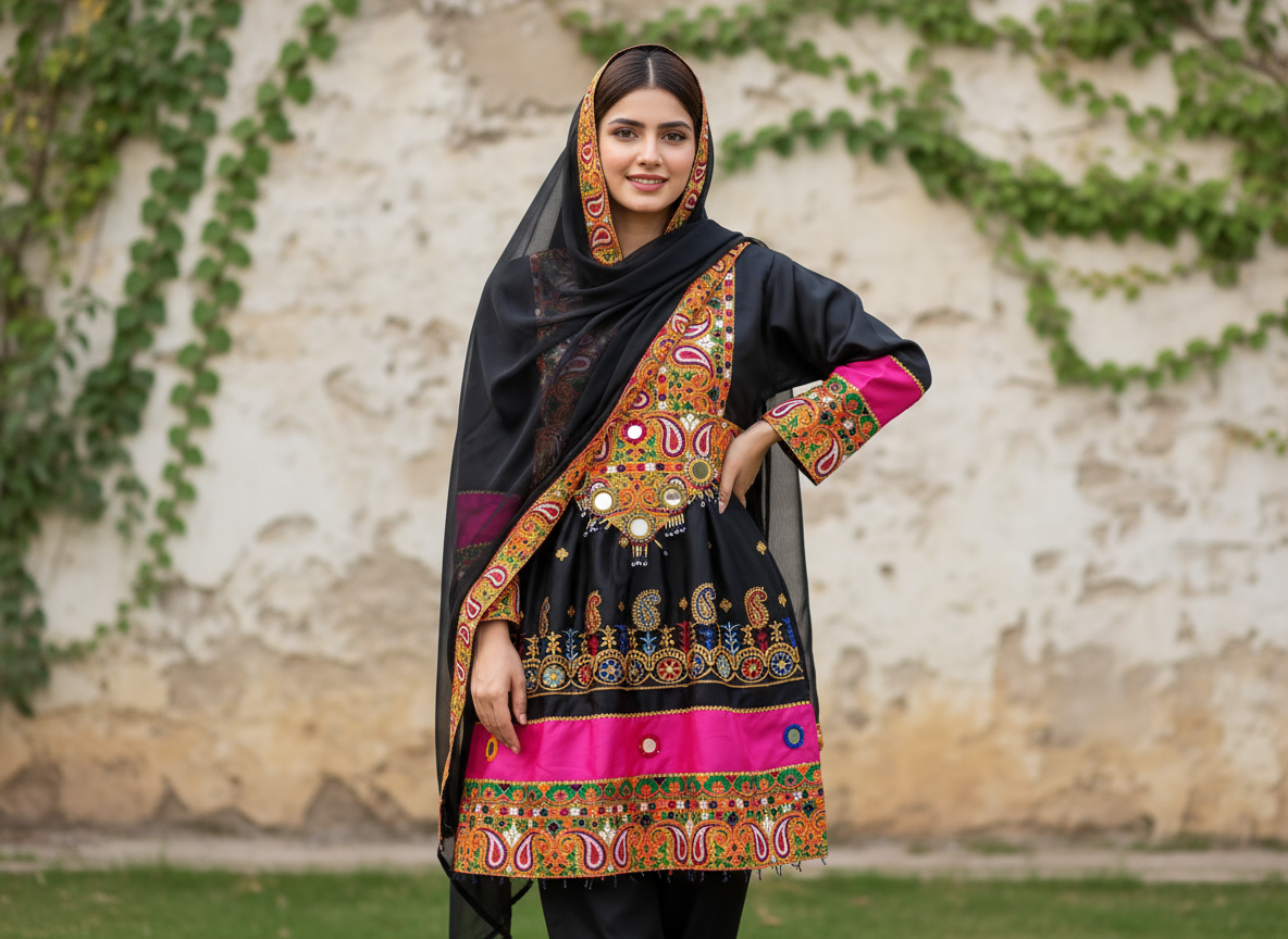 Traditional Afghani Frock 0088